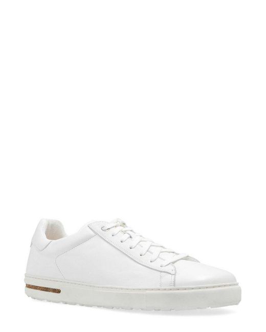 Birkenstock White Logo-Debossed Low-Top Sneakers for men
