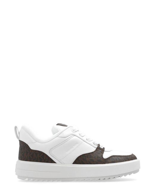 MICHAEL Michael Kors White Monogram Pattern Low-top Sneakers