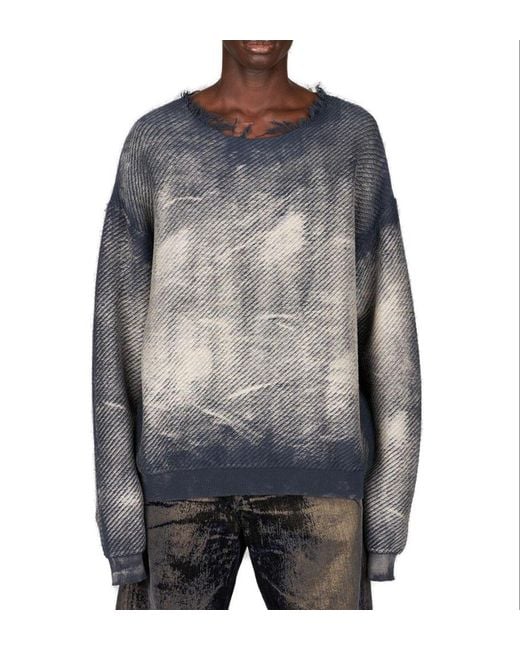 DIESEL Gray K-klever Crewneck Sweatshirt for men