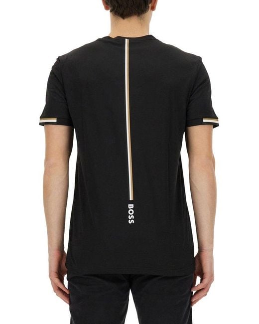 Boss Black Logo Printed Crewneck T-Shirt for men