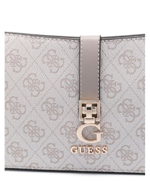 Cintura Donna Guess Zamira 4G Logo Effetto Martellato, Colore Marrone, Altezza 2 Cm, Taglie S (85 Cm), M (95 Cm), L (105 Cm) - 4