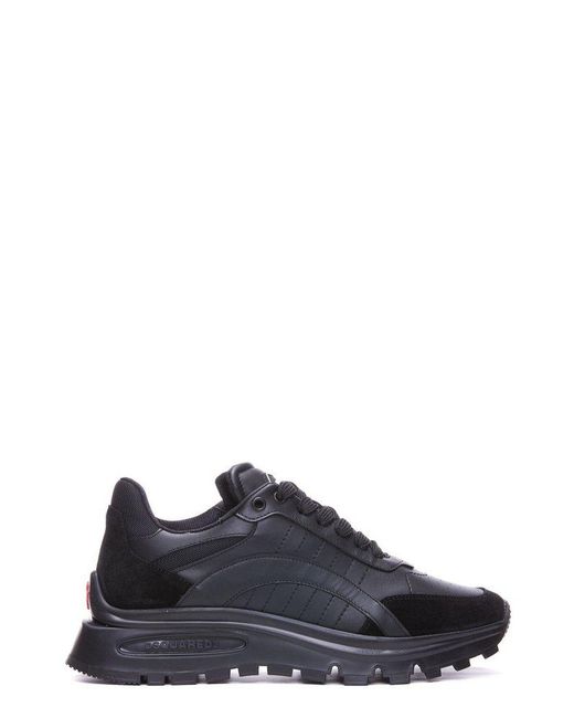 DSquared² Black Almond-toe Lace-up Sneakers for men