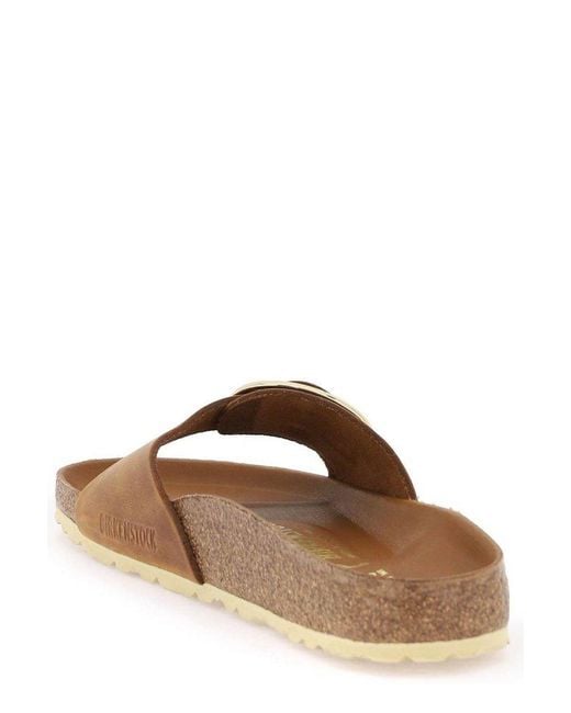 Birkenstock Brown Madrid Big Buckle Slip-On Sandals