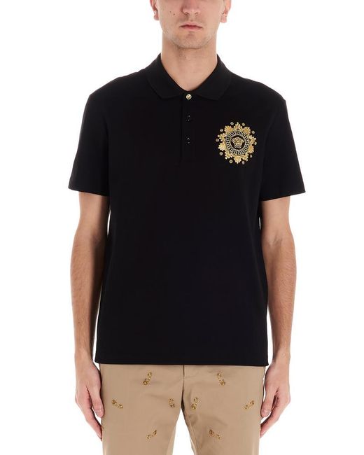 versace black polo shirt