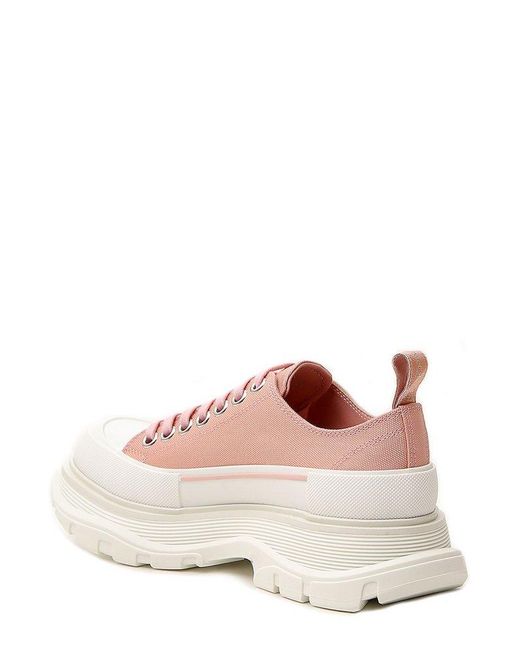 Alexander McQueen Pink Tread Slick Sneakers