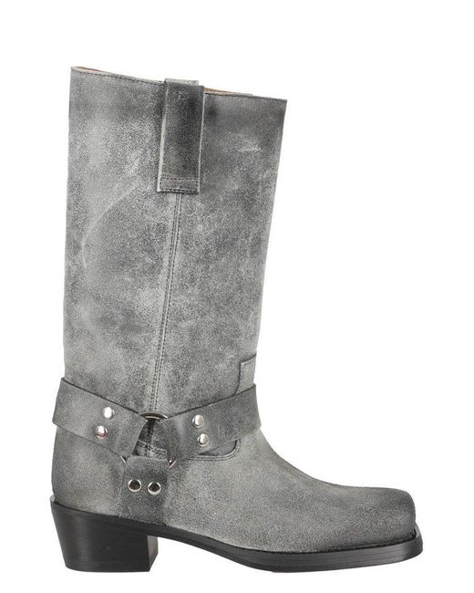 Paris Texas Gray Roxy Brushed Boots