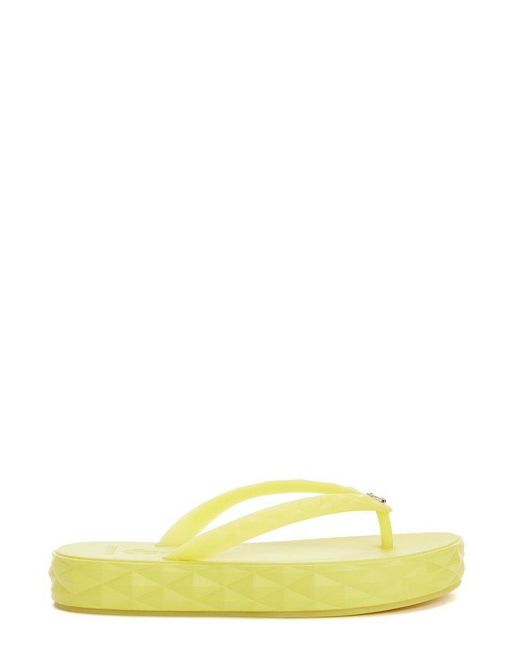 Jimmy Choo Yellow Diamond Flip-flop Sandals