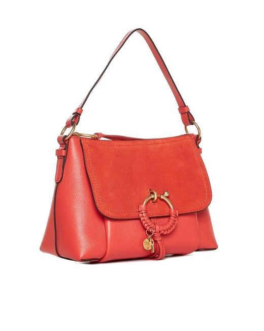 See By Chloé Red Joan Zip-up Top Handle Bag