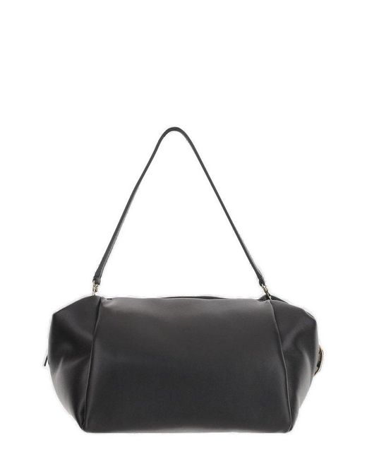 Carven Black Logo Printed Shoulder Bag