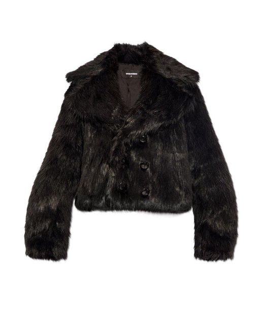 DSquared² Black Fur Jacket,
