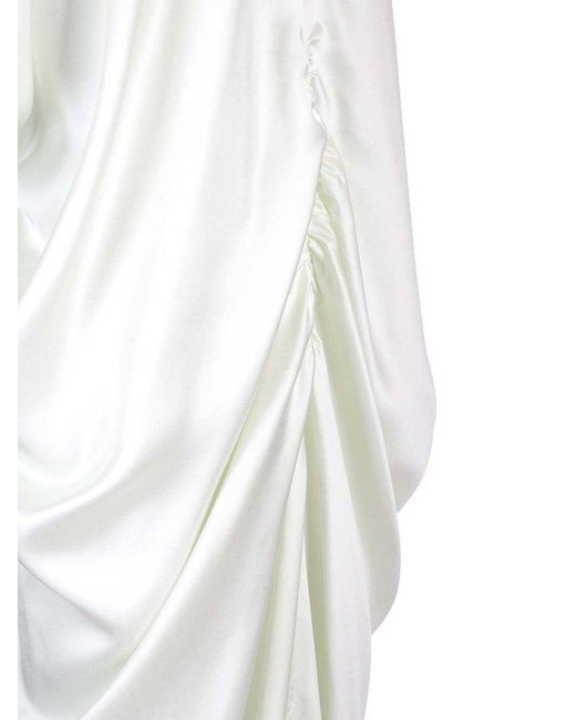 Del Core White Kaftan Gown