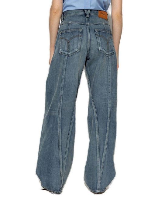 Versace Blue Jeans With Vintage Effect
