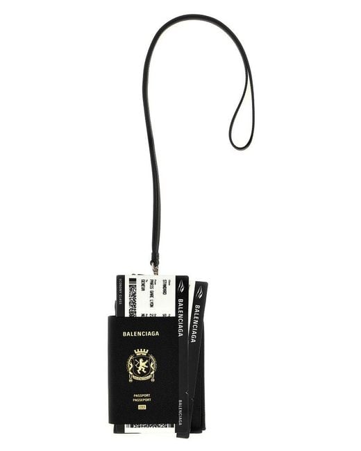 Balenciaga White Passport Phone Holder