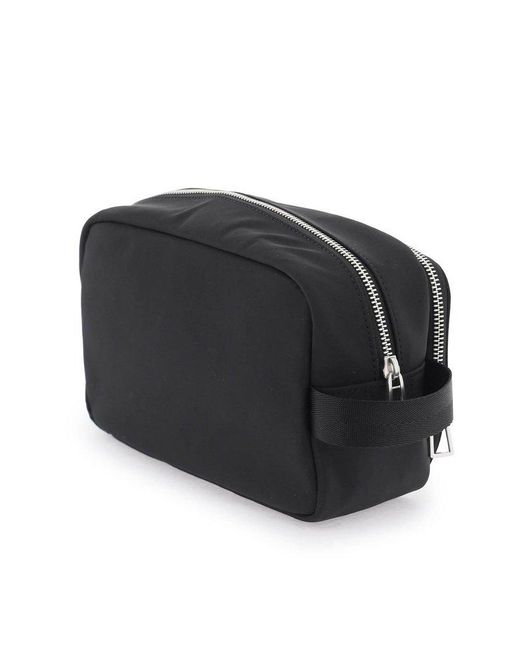 PS by Paul Smith Black Logo Patch Zipped Wash Bag for men