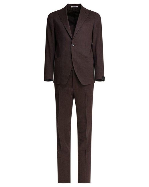 Tagliatore Black Single-Breasted Tailored Suit for men