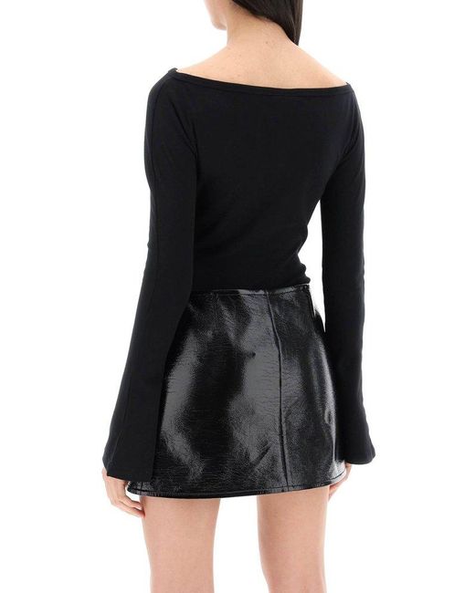 Courreges Black Courreges "Jersey Body With Cut-Out