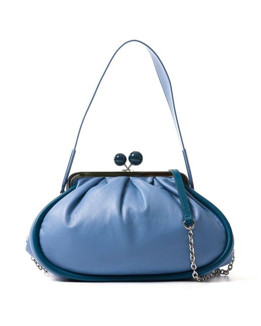 Weekend by Maxmara Blue Pasticcino Lisotte Medium Avio Clutch Bag