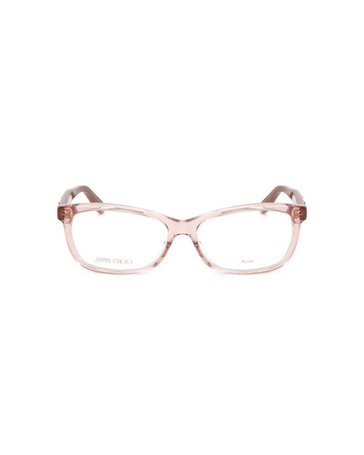 Jimmy Choo Black Rectangular Frame Glasses