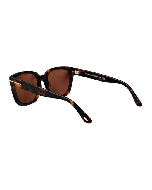 Tom Ford Brown Haylay Square Frame Sunglasses