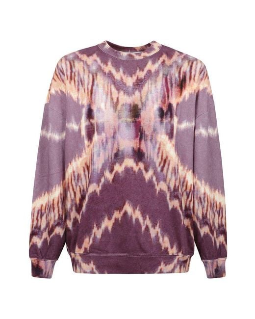 Isabel Marant Purple Dobbie Tie-Dye Sweatshirt for men