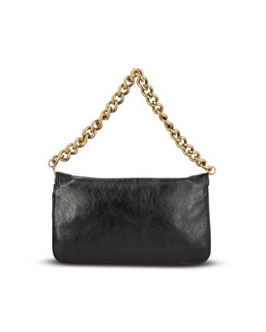 Balenciaga Black Bb Soft Medium Flap Shoulder Bag
