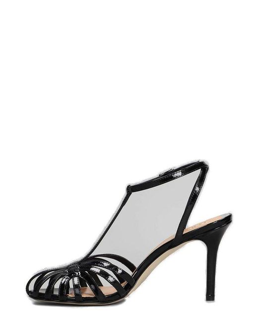The Seller Black High-Heeled Buckle-Fastened Sandals