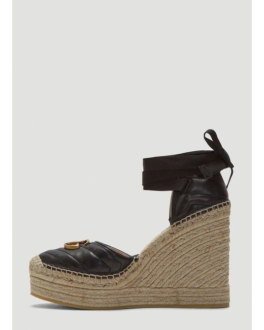 gucci layered platform crochet espadrilles
