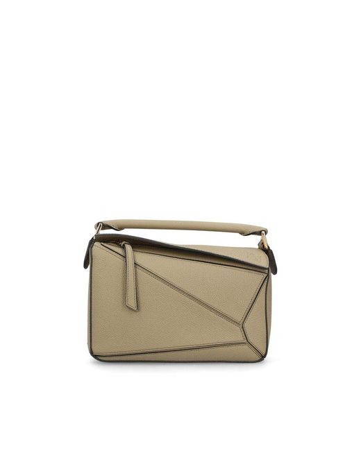 Loewe Puzzle Small Shoulder Bag in Natural Lyst