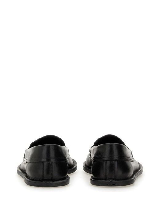 Moschino Black Round-Toe Slip-On Loafers for men