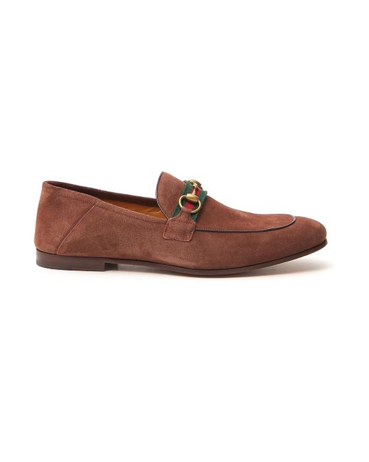 Gucci Brown Brixton Suede Loafer for men