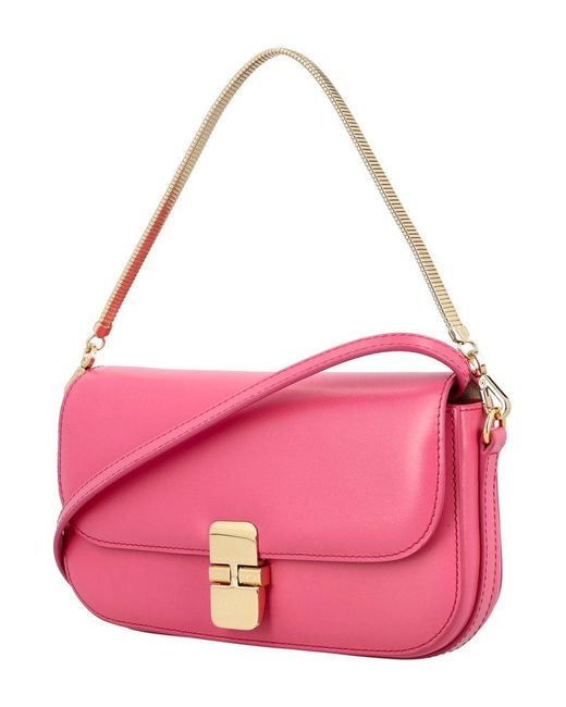 A.P.C. Pink Clutch Grace With Chain