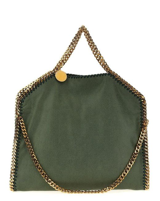 Stella McCartney Green Falabella 3 Chain Hand Bags