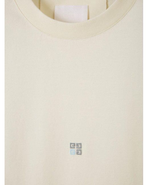 Givenchy White Cotton Logo T-Shirt for men