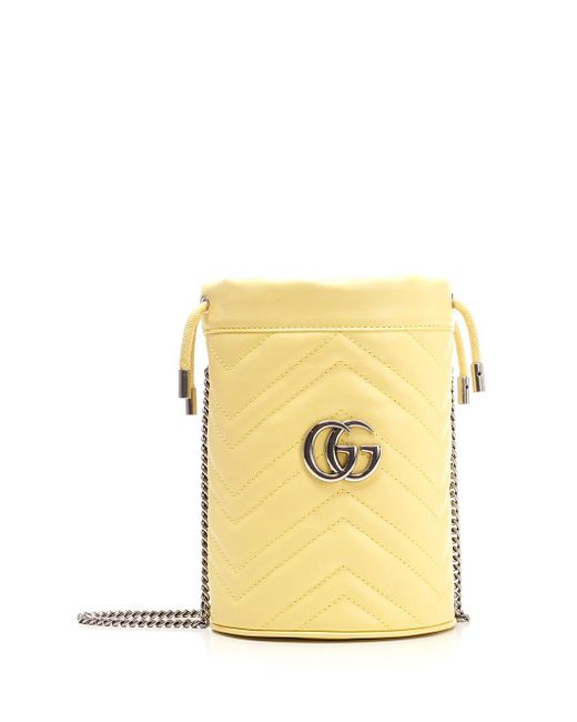 Gucci Yellow Mini Borsa "GG Marmont"