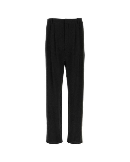 Saint Laurent Black Low-Rise Baggy Pants for men