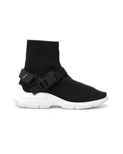 Prada Black Sock Sneakers