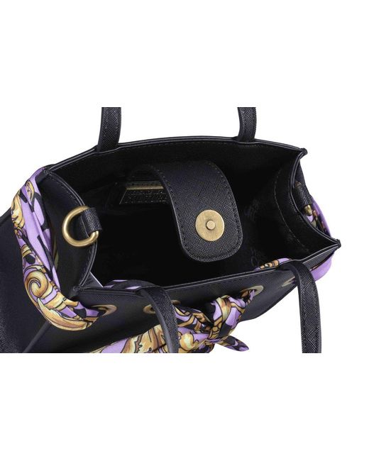 Versace Jeans Couture Logo Handbag With Garland Couturei Foulard in Black |  Lyst Australia