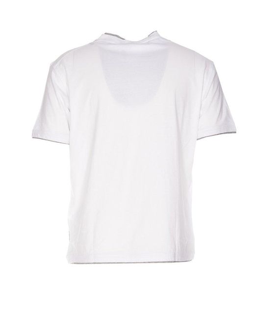 Paolo Pecora White Short Sleeved Crewneck T-shirt for men