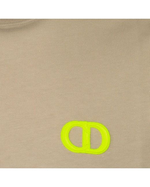 Dior Natural Logo Embroidered Round-neck T-shirt for men