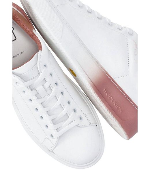 Woolrich White Classic Court Low-top Sneakers