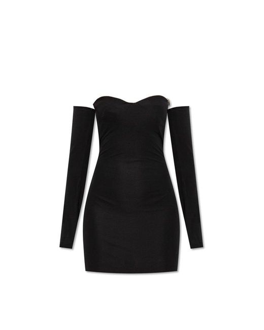DSquared² Black Off-shoulder Mini Dress
