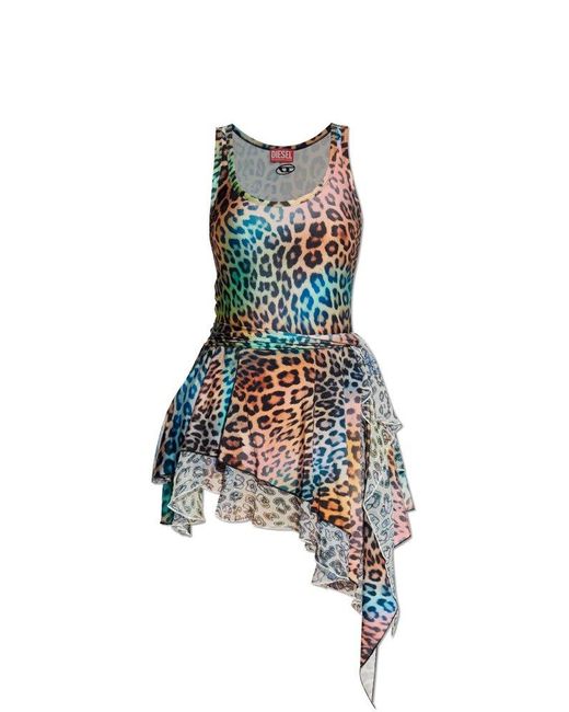 DIESEL>>ディーゼル D-Opera-Q1 ショート アシンメトリー ドレス DIESEL Dress D-Opera-Q1 | Lyst