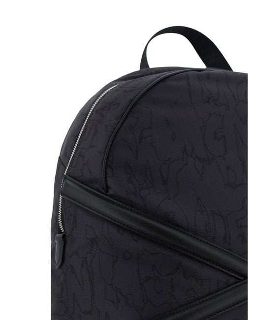 Alexander McQueen Black Harness Backpack for men