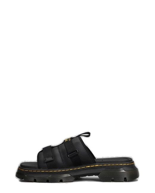 Dr. Martens Black Ayce Webbing Sandals for men