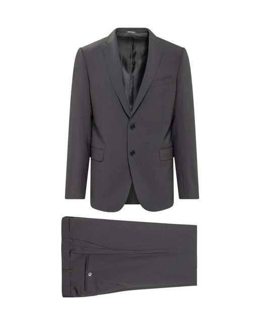Emporio Armani Gray Single-breasted Two-piece Tailored Suit for men