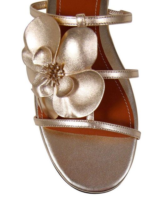 Zimmermann Metallic Asymmetric Orchid Flower Slides