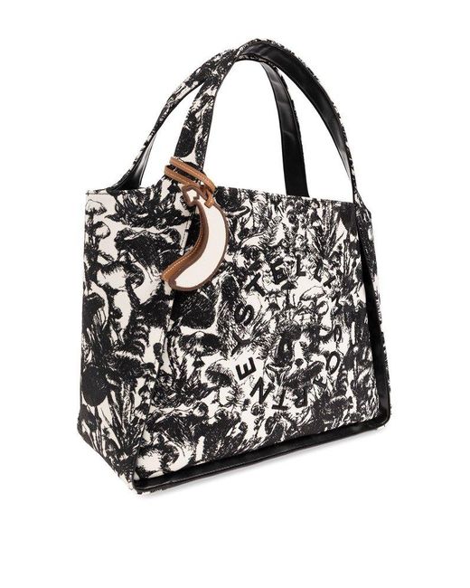 Stella McCartney Black Patterned Shopper Bag,