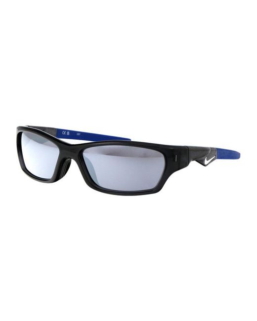 Nike Blue Jolt Rectangle Frame Sunglasses