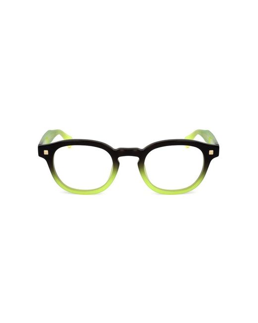 Linda Farrow Black X Matthew Williamson Oval Frame Glasses