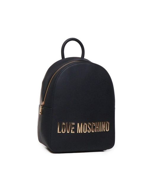 Love Moschino Blue Backpack With Logo